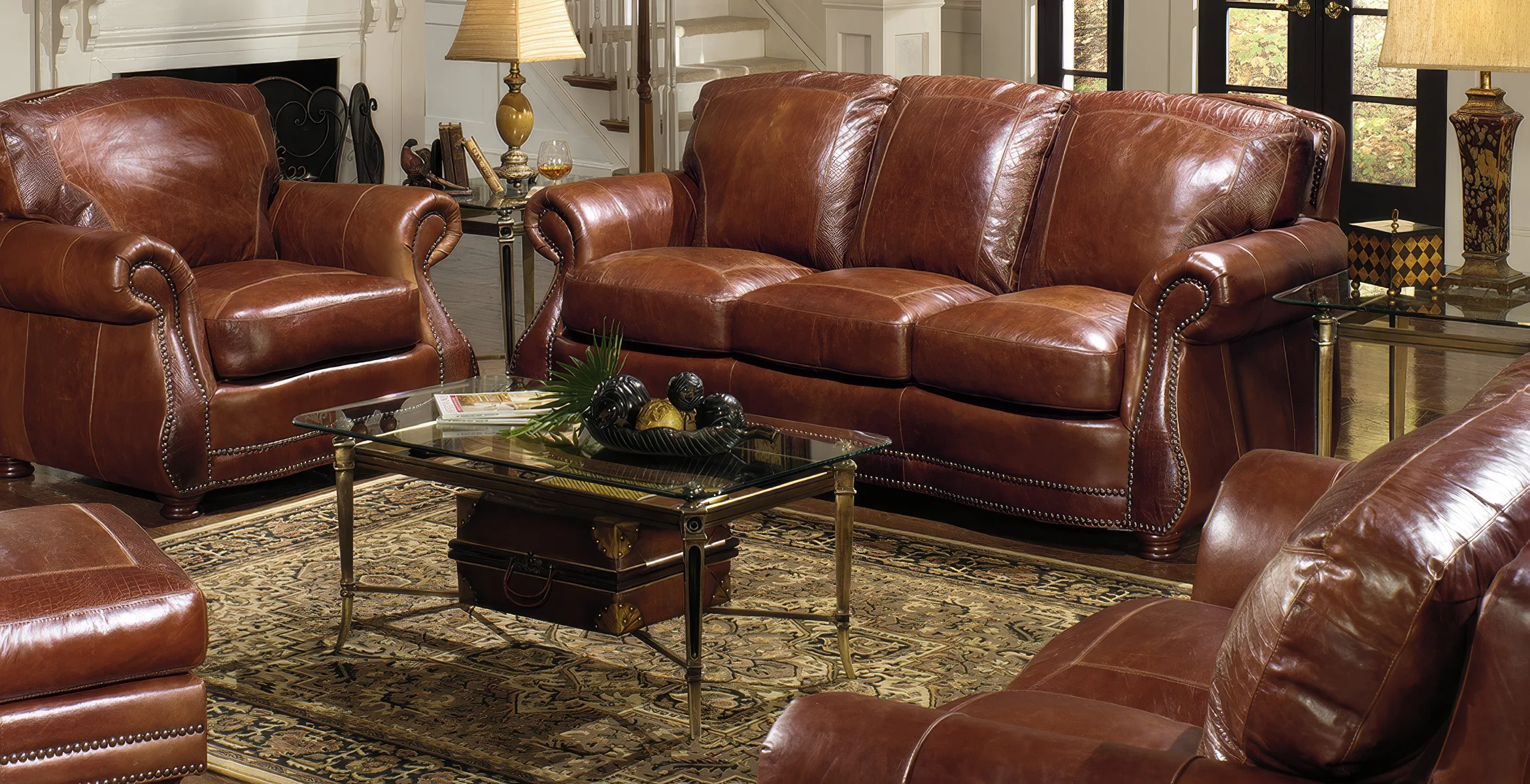 Leather sofa being repaired, illustrating leather repair options